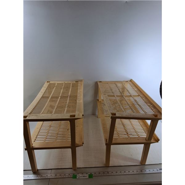 (4) Shoe Racks - As Is CANNOT SHIP