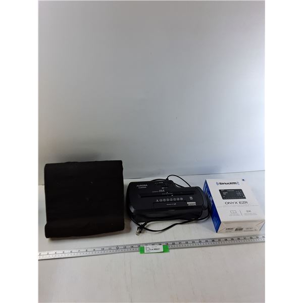 Cushion, Aurora Paper Shredder, Sirius XM Home Radio - As Is