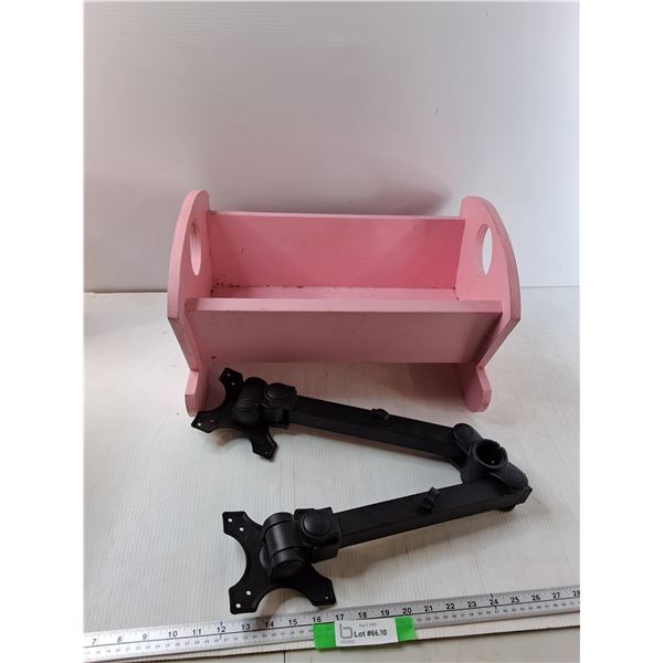 Wooden Doll Crib, Wall Mount