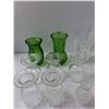 Image 2 : (5) Glass Egg Cups, (3) Glasses, Candle Holder, Misc