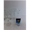 Image 5 : (5) Glass Egg Cups, (3) Glasses, Candle Holder, Misc