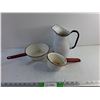 Image 1 : Enamel Water Dippers and Pitcher