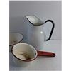 Image 2 : Enamel Water Dippers and Pitcher