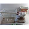 Image 1 : Plastic Basket, Licence Plate Frame, Cat Litter and Trash Bin