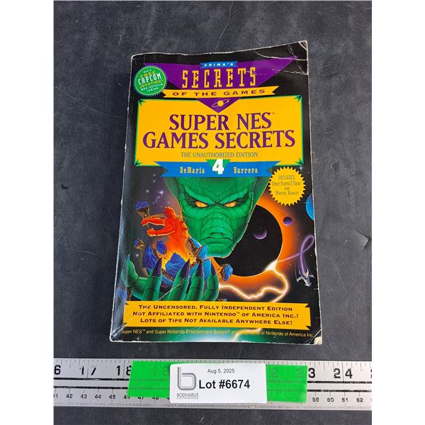 Secrets of the Games - Super Nes Games Secrets Book