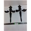 Image 1 : (2) Ornate Decorative Crafts inc Wall Sconces Gothic