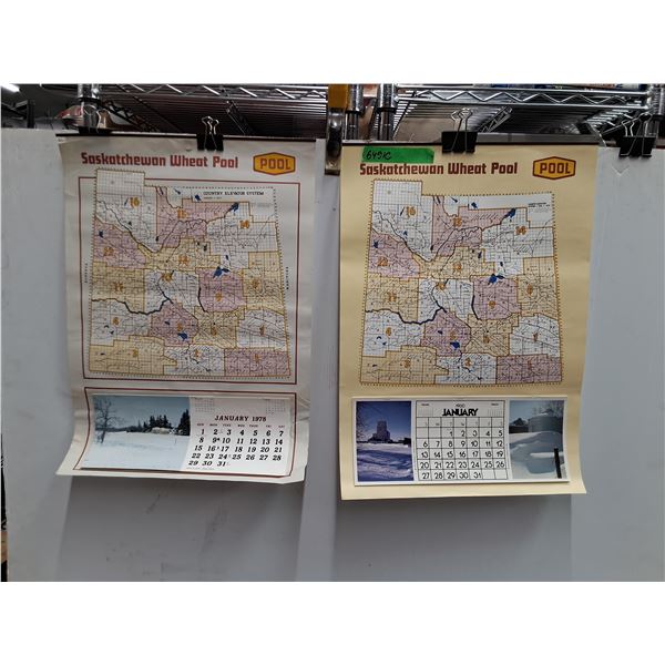 Vintage Saskatchewan Wheat Pool Calendars 23" x 16"