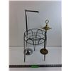 Image 1 : Metal Holders (Plant Stand, Toilet Paper, Fireplace Implements) - Pickup Only