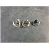 Image 4 : (3) 925 Sterling Silver Rings - Size 5 & Universal - Authenticity Not Guaranteed