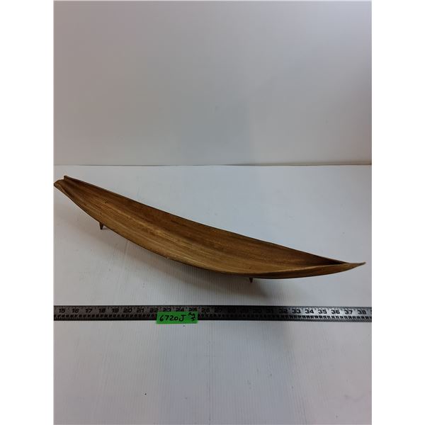 Wooden "Canoe Shaped" Dish - 27" Length