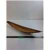 Image 1 : Wooden "Canoe Shaped" Dish - 27" Length