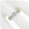 Image 6 : 14k TT Gold 1.61 ctw GIA Rectangular Diamond Solitaire w/ Accents Engagement Rin