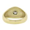 Image 3 : Unisex Solid 14k Gold 0.25 ctw Round Cut Diamond Bezel Solitaire Signet Band Rin