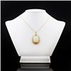 Image 1 : 13.39 ctw Opal and 1.53 ctw Diamond 14K White and Yellow Gold Pendant