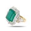 Image 3 : 14.24 ctw Emerald and 2.38 ctw Diamond 18K Yellow Gold Ring