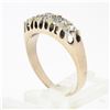 Image 9 : Antique Victorian 14k Rosy Yellow Gold 1.35 ctw 5 Old Mine Cut Diamond Band Ring