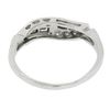Image 6 : 14k White Gold 0.28 ctw Baguette & Round Brilliant Diamond Wavy Stack Band Ring