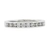 Image 5 : 14k White Gold 0.30 ctw Channel Diamond 2.7mm Petite Stack Wedding Band Ring