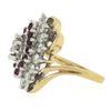 Image 4 : Vintage H. Stern 14K Gold 1.60 ctw Ruby & Diamond Marquise Shape Cocktail Ring