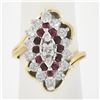 Image 9 : Vintage H. Stern 14K Gold 1.60 ctw Ruby & Diamond Marquise Shape Cocktail Ring
