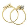 Image 5 : 14K Gold 0.40 ctw Round Brilliant Diamond Engagement Ring & Band Fit Together Se