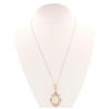 Image 2 : 8.06 ctw Ethiopian Opal and 2.15 ctw Diamond 14K Yellow Gold Necklace
