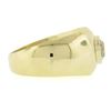Image 4 : Unisex 18k Gold 1.02 ctw Bezel Diamond Solitaire Polished Domed Wide Band Ring