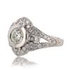 Image 4 : 0.80 ctw CENTER Diamond Platinum Ring (1.44 ctw Diamonds)