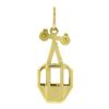 Image 5 : Vintage 18K Yellow Gold Polished Functional Lift Seat Top Wheels Charm Pendant