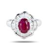 Image 2 : 2.10 ctw Ruby and 1.00 ctw Diamond 18K White Gold Ring