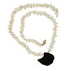 Image 2 : 15.5" Fresh Water Pearl & Shell Black Onyx Strand Necklace w/ 14k Gold Clasp