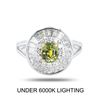 Image 1 : 0.99 ctw Alexandrite and 1.22 ctw Diamond 18K White and Yellow Gold Ring (GIA CE
