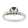 Image 3 : Vintage Platinum 1.99 ctw Round Rhodolite Garnet w/ Baguette Channel Diamond Rin