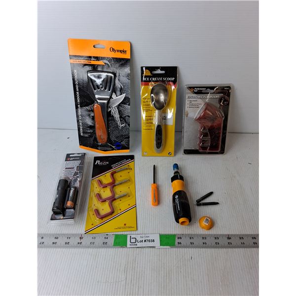 Barbecue Multitool, Multi Screwdriver, Cell Phone Charger, Misc.