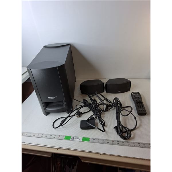 BOSE Cinemate Home Theatre System- (1) Sub, (2) Speakers, Remote & Cords- Working- Complete