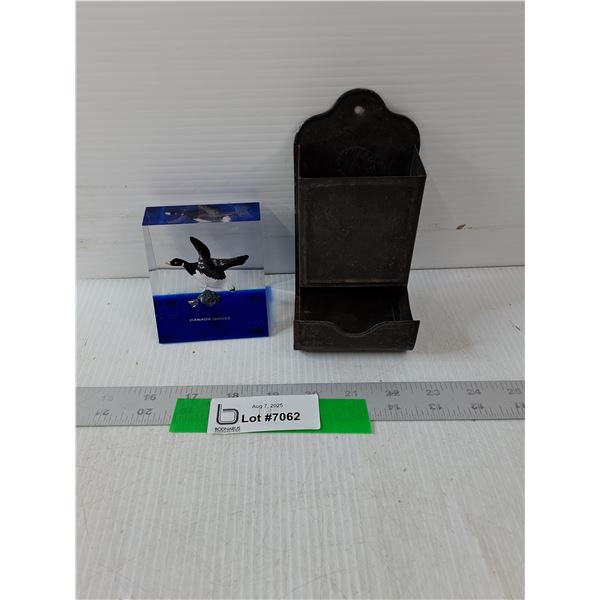 Canadian Goose Resin Art & Matchbox Holder