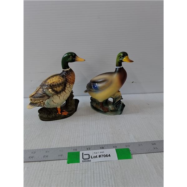 (2) Porcelain Ducks- 6.5" x 6"