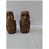 Image 2 : (2) Moai Statues- 6" x 3.5"