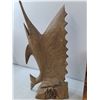 Image 5 : Wood Swordfish Statue & Wood Carved Duck- 13.5" x 7"