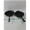 Image 1 : (2) Black 10" Cast Iron Skillet
