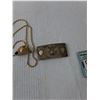Image 5 : Key, Vintage Belt Buckle, Gillette Blue Blades, Bracelet, Pins, Compass & Glass Clips