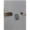 Image 6 : Key, Vintage Belt Buckle, Gillette Blue Blades, Bracelet, Pins, Compass & Glass Clips