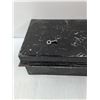 Image 3 : Black Metal Lock Box- 14" x 5" x 9.- Has Key