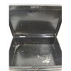 Image 5 : Black Metal Lock Box- 14" x 5" x 9.- Has Key