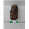 Image 1 : Wood Carved Mask Hanging Wall Art- 13" x 6.5"