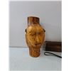 Image 3 : Wood Carving Of Face(9.5" x 4.5"), Realistic AM/FM Portable Radio & Wood Level(16" x 2")