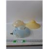 Image 1 : (3) Glass Ceiling Light Covers- 10" x 4"