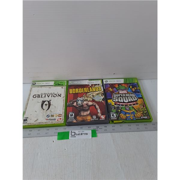 (3) Variety Of Xbox 360 Games- Cannot Authenticate