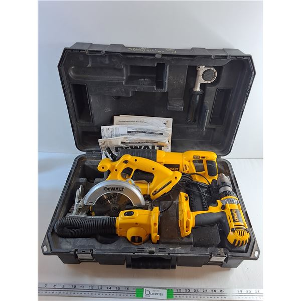 DeWalt Cordless Tool Set - Drill, Reciprocating Saw, Flashlight and Circular Saw - As Is, No Battery