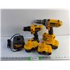 Image 1 : (2) DeWalt 18V Cordless Drills - Powers On, As Is and Batteries with Battery Charger